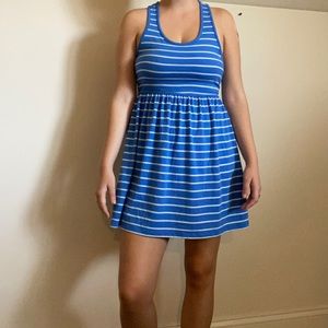 Kirra Blue&White Stripe Back Criss Cross Dress M